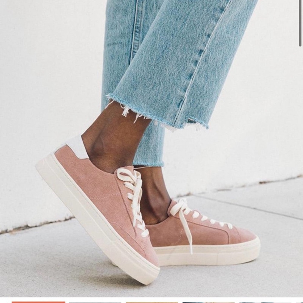 Soludos The Ibiza Platform DUSTY ROSE sneaker New Womens size 6 - Picture 2 of 9